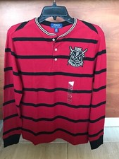 NWT POLO Ralph Lauren polo red stripe long-sleeve t-shirt boys size L 14-16
