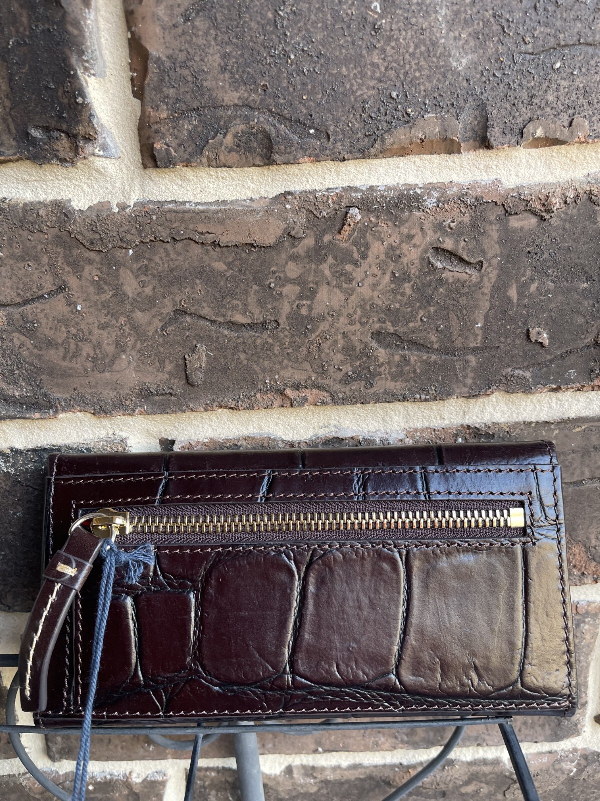 NWT Dooney & Bourke Denison Flap Continental Envelope Wallet Leather Espresso