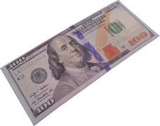 $100 Hundred Dollar Bill Wallet Money Thin Bi-Fold