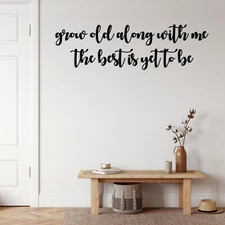 Grow Old Metal Wall Art, Family Tree Wall Decor, Large Wall Art,