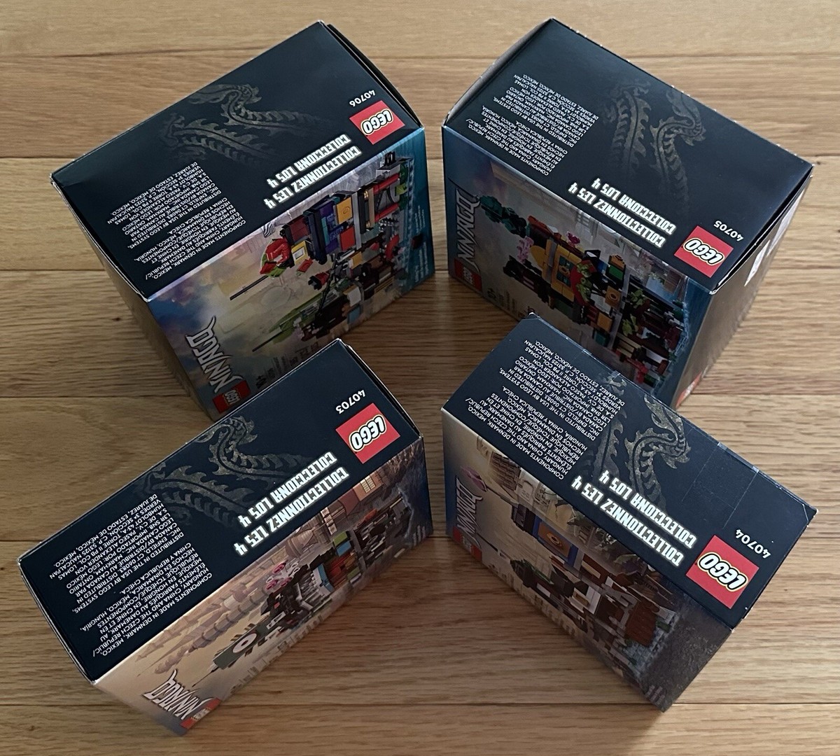 LOT OF 4* LEGO 40703 40704 40705 40706 Micro Ninjago City Sets