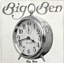 Big Ben Alarm Clocks 1916 Advertisement The Biggest Thing Timekeepers DWII10