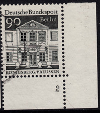 B6) Berlin 90 Pf gr Bauten 281 Formnummer FN 2 Ecke 4 E4 TST Bedarfs- Stempel