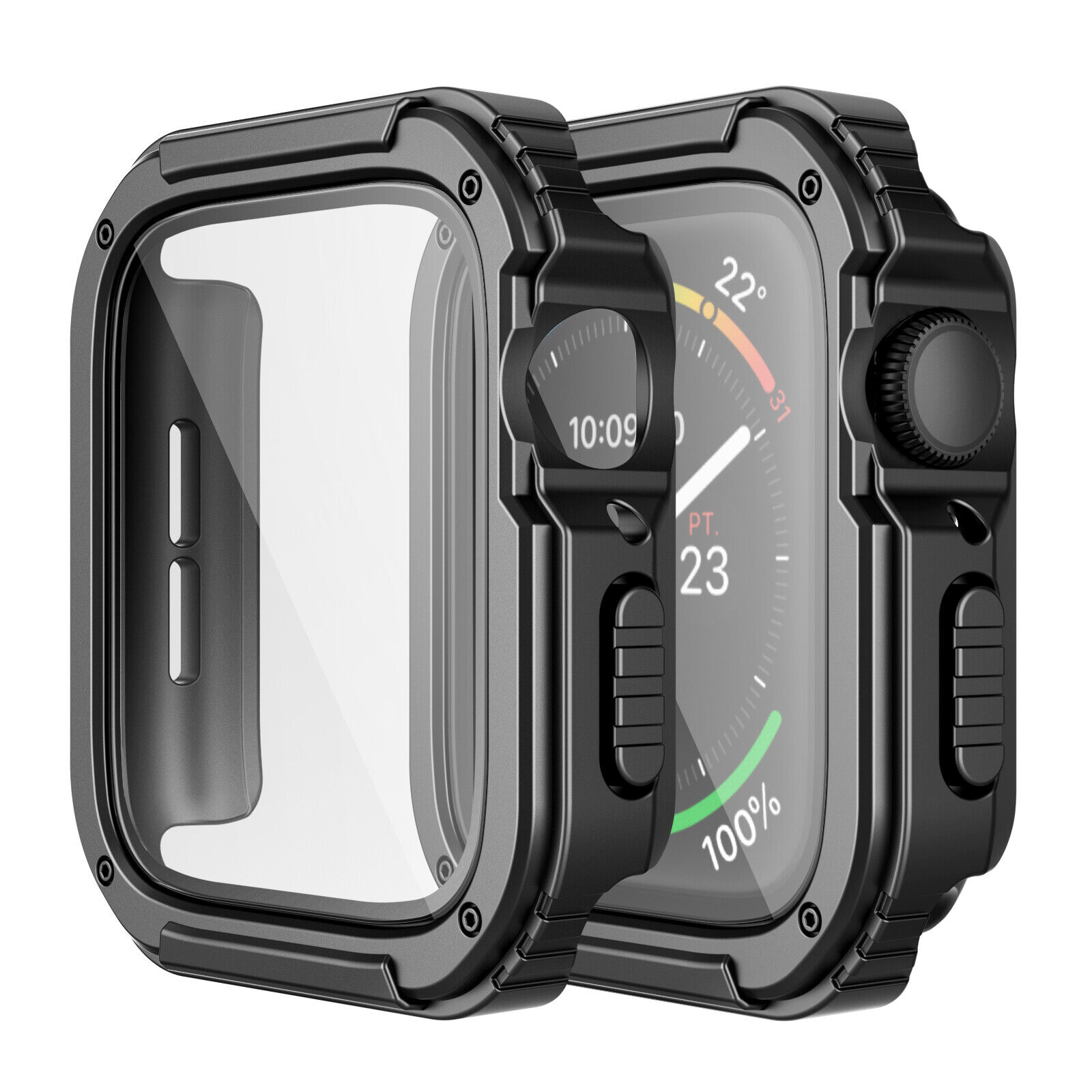 Case für Apple Watch Series 1-9 SE 38-45mm Schutzhülle Bumper 360-Grad Cover
