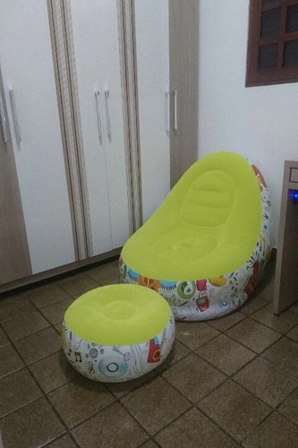 NEW INFLATABLE FLOCKING SOFA CHAIR WITH PEDAL LAZY LOUNGE COMFORTABLE SOFA - Picture 5 of 9
