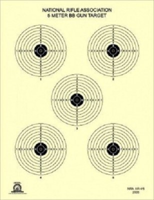 NRA 5 Meter BB Gun Target - NRA AR-4/5 (100 ct) Tagboard | eBay