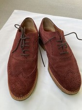 Ladies Penelope Chilvers Quality  Burgundy Suede Brogues / Shoes Size 6