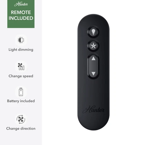 Hunter 52 inch Erling ENERGY STAR® Matte Black Ceiling Fan, Light Kit, Remote - Picture 8 of 16