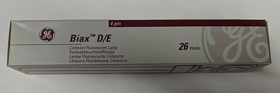 GE Biax D/E 26W CFL BULB 4Pin Compact Fluorescent Lamp Light Bulb F26DBX 830 SPX - Image 4 of 4