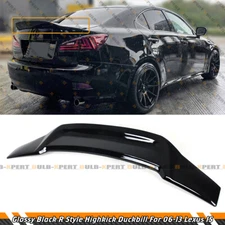 FOR 2006-2013 LEXUS IS250 IS350 ISF RT STYLE GLOSSY BLACK TRUNK SPOILER DUCKBILL