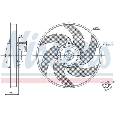 アル Ricambio Volkswagen New Beetle Ventola Radiatore Nissens 85726