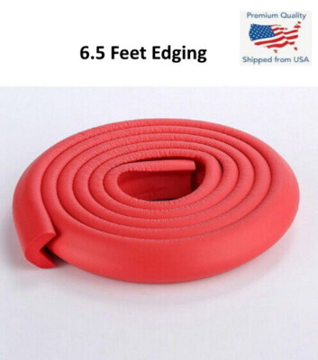 Red - Corner Protector Soft Foam Bumper Baby Safety Strip Table Edge Desk 2M