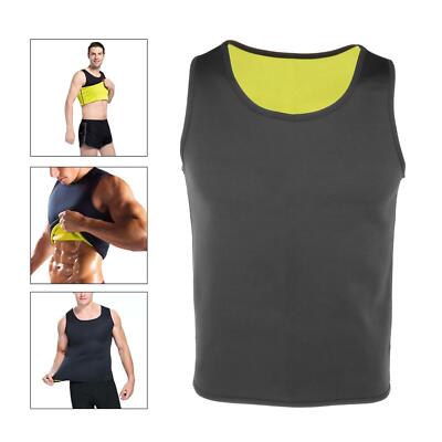 Men Sauna Vest Compression Sweat Shirt Tank Top Waist Trainer