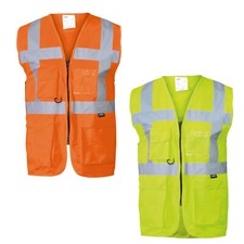 Vizwell Warnschutz Weste Warnschutzweste Sicherheitsweste Warnweste Arbeitsweste
