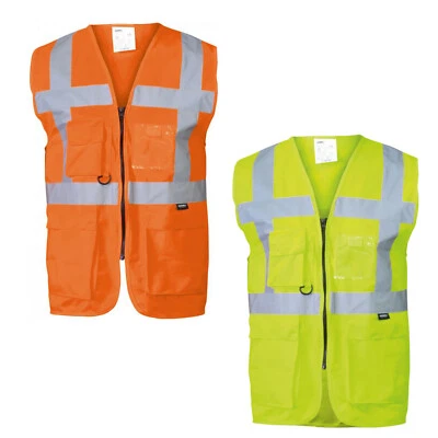 Vizwell Warnschutz Weste Warnschutzweste Sicherheitsweste Warnweste Arbeitsweste