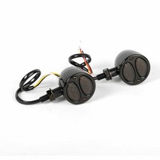 Pair Of Universal Cafe Racer Indicators With Tail Light for Black