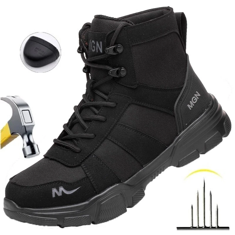 Safety Steel Toe Cap Work Shoes Indestructible Boots Mens Industrial footwear