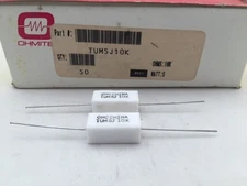 (25 pcs) TUM5J10K Ohmite, 5 Watt 10K Ohm 5%, Cement Filled, Ceramic Resistor