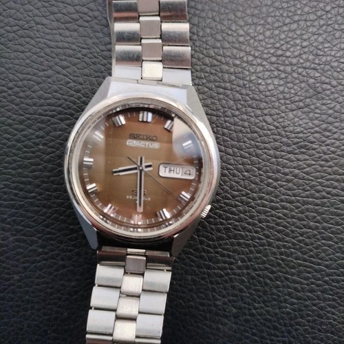 Seiko 5 Actus 25 Jewels 25 6106-7690 Automatic Watch Brown Dial Vintage Japan