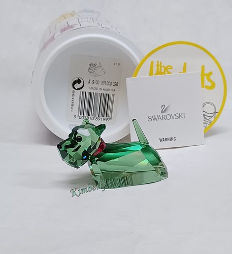 Swarovski Scottie Dog Lovlots Green Crystal Authentic NEW 1089199 - Picture 6 of 13