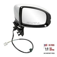 Right Passenger Side Mirror Compatible with Honda Fit 2015 Right-White-3Pins