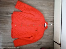 Polo by Ralph Lauren Boys Orange Quilted Jacket M 10-12 Diamond Quilt Button