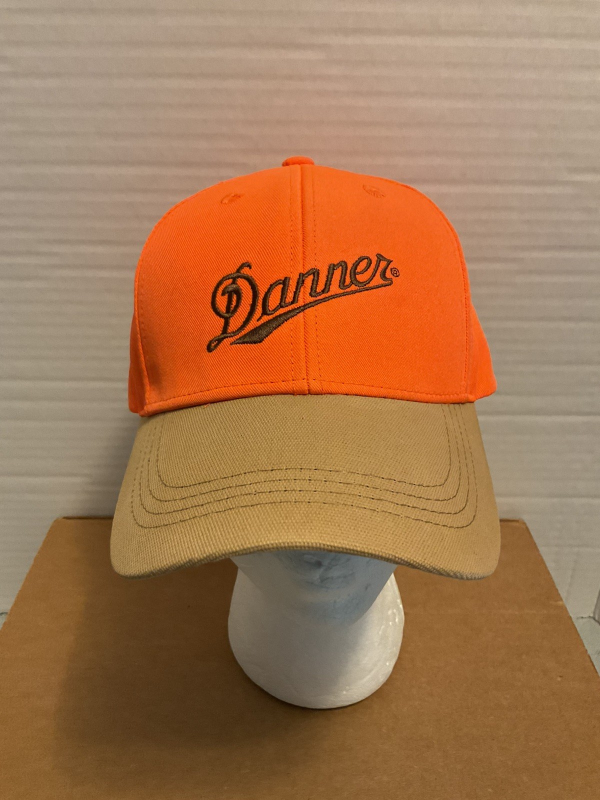 Danner Boots Adjustable Hat Cap Orange Embroidered Logo