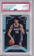 2019 Panini Prizm NBA No. 254 Jaxson Hayes Rookie Silver Prizm PSA 10 GEM MINT