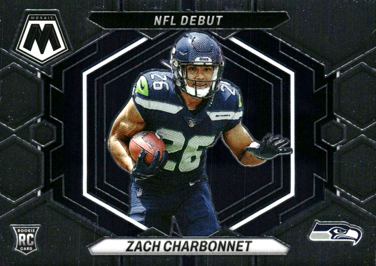 2023 Panini Mosaic NFL DEBUT #11 Zach Charbonnet RC Seattle Seahawks