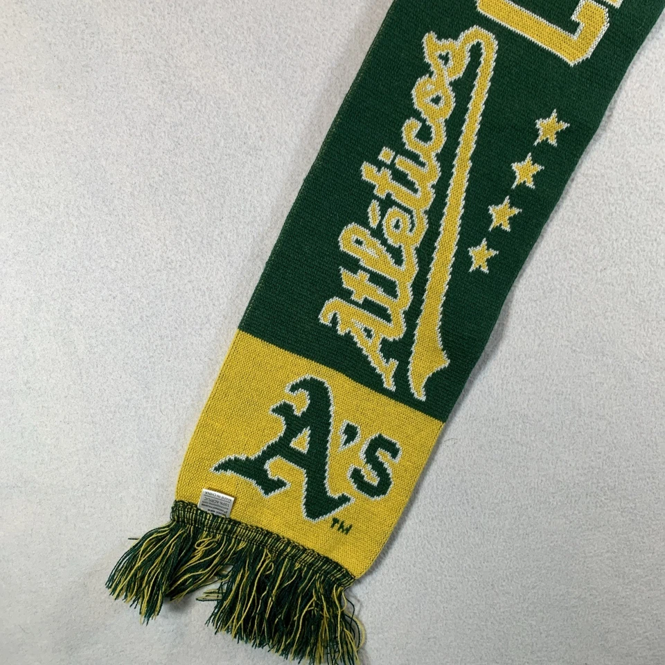 Oakland Athletics A's Yoenis Cespedes #52 Scarf Green & Yellow - Image 3 of 4