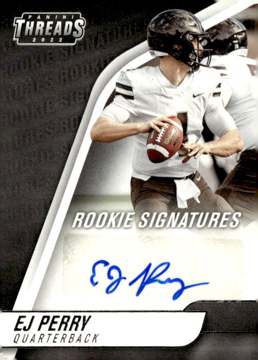 2022 Panini Chronicles Draft Picks #TH-EPE E.J. Perry Threads Rookie Signatures