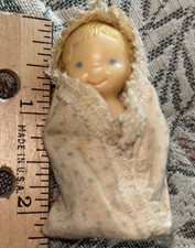Vintage Holly Hobbie 2” Toy Baby Doll For Carrie Infant Miniature RARE Blanket