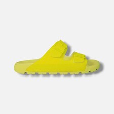 Hugo Boss Men Yellow Surfley Embossed Slip-on Slide Sandals Shoes Size 44