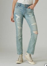NWT Lucky Brand Women Jeans Size 12/31 Sweet Straight Mid Rise Distressed