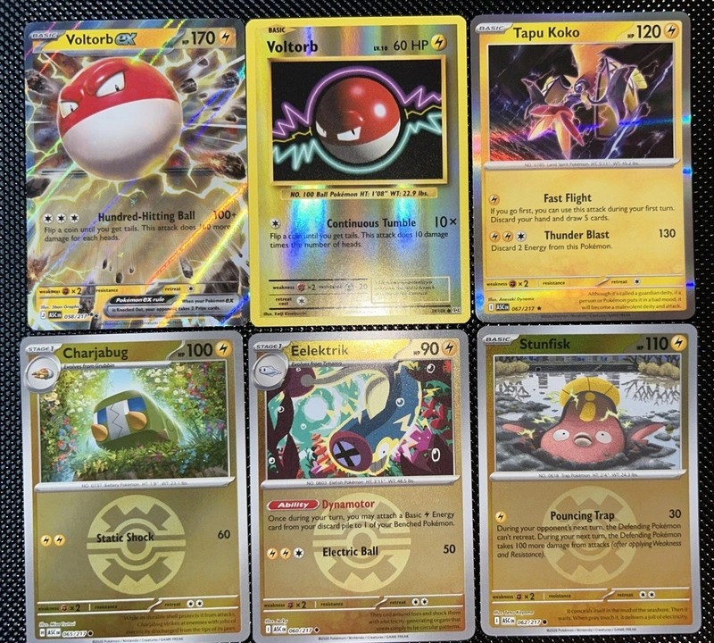 Pokémon Card Lot EX, Holo, And Reverse Holo 6 Cards