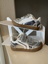 Cat  Jack Dakota Retro Court Sneakers Shoes Silver Chrome Baby Toddler SZ 5c