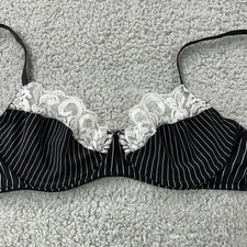 Dreams By Baci Bra Large Balconette Bra 1249 Pinstripe LAce Lingerie