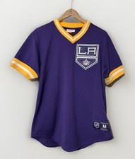 LA Kings Hockey NHL Mitchell Ness Jersey Baseball Style  Los Angeles M