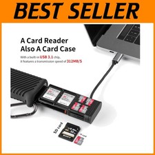 CreateMate SD Card Reader for Cameras, Smartphones - Black