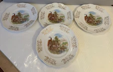 Homer Laughlin "Lake Home"  Set of 4 The Angelus Royal Majolica Salad Plate 8"