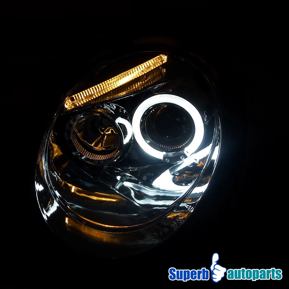 Fits 1998-2005 Volkswagen Beetle Halo Projector Headlight 98-05 VW Head Lamp Foto 4 de 4