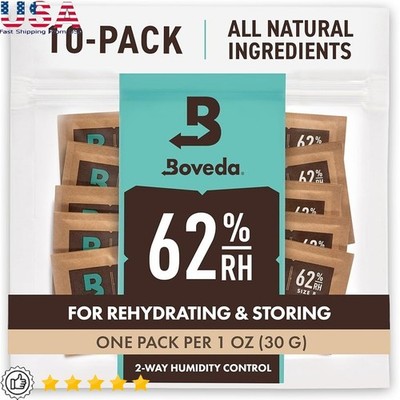 Two-Way Humidity Control Pack 62% RH Humidifier Airtight Storage Jars Tins Bags