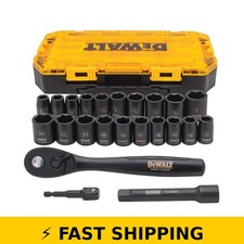 DEWALT 23-Piece Impact Socket Set with Case, ...