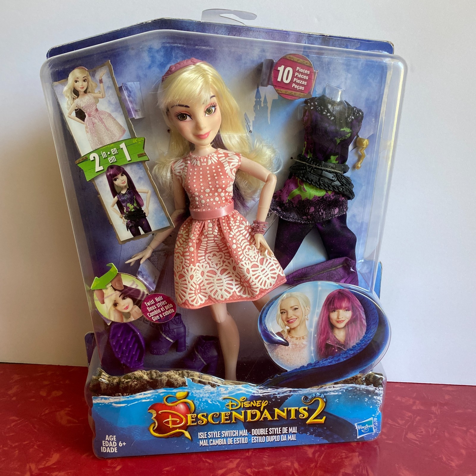Disney Descendants 2~ Isle Style Switch Mal ~ 2 in 1 doll 2016 Hasbro New