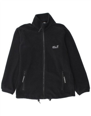 JACK WOLFSKIN Herren Outdoor Fleece Jacke UK 36/38 Small Schwarz Polyester BO13