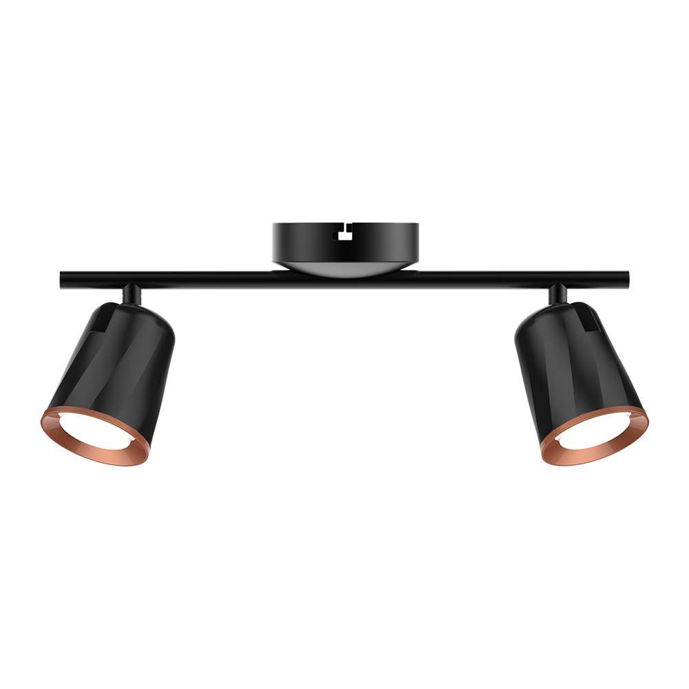 Montaggio Facile: Faretto LED V-TAC 10W Doppio Nero Luce Naturale