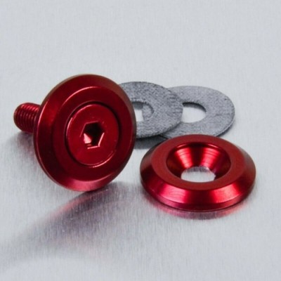 Kit 20 Boulons M6 Rouge Foncé Avec Rondelles - Pour Moto & Voiture, Pare-chocs, Plaque D’Immatriculation - 7