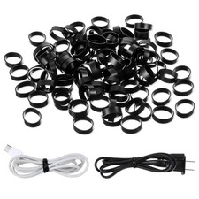 150 Pieces 0.5 Inch Small Elastic Silicone Rubber Bands Black Strong