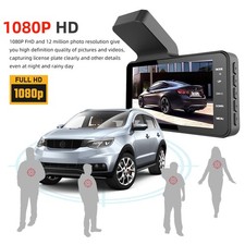 4” Dual Lens Car Dash Cam 1080P HD Front & Rear Camera G-Sensor UK