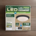 Envirolite LED 11 inch Flushmount Dimmable Light- Satin Bronze w/ white Frosted  — photo 1